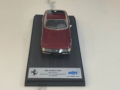 BBR 1/43 Ferrari 365 GTB4 Plexi S/N 13315 1970 Rosso Rubino BBRCAR98A