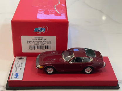 BBR 1/43 Ferrari 365 GTB4 Plexi S/N 13315 1970 Rosso Rubino BBRCAR98ALB