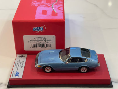 BBR 1/43 Ferrari 365 GTB4 Plexi S/N 12545 1970 Azzurro Hyperion BBRCAR98BLB