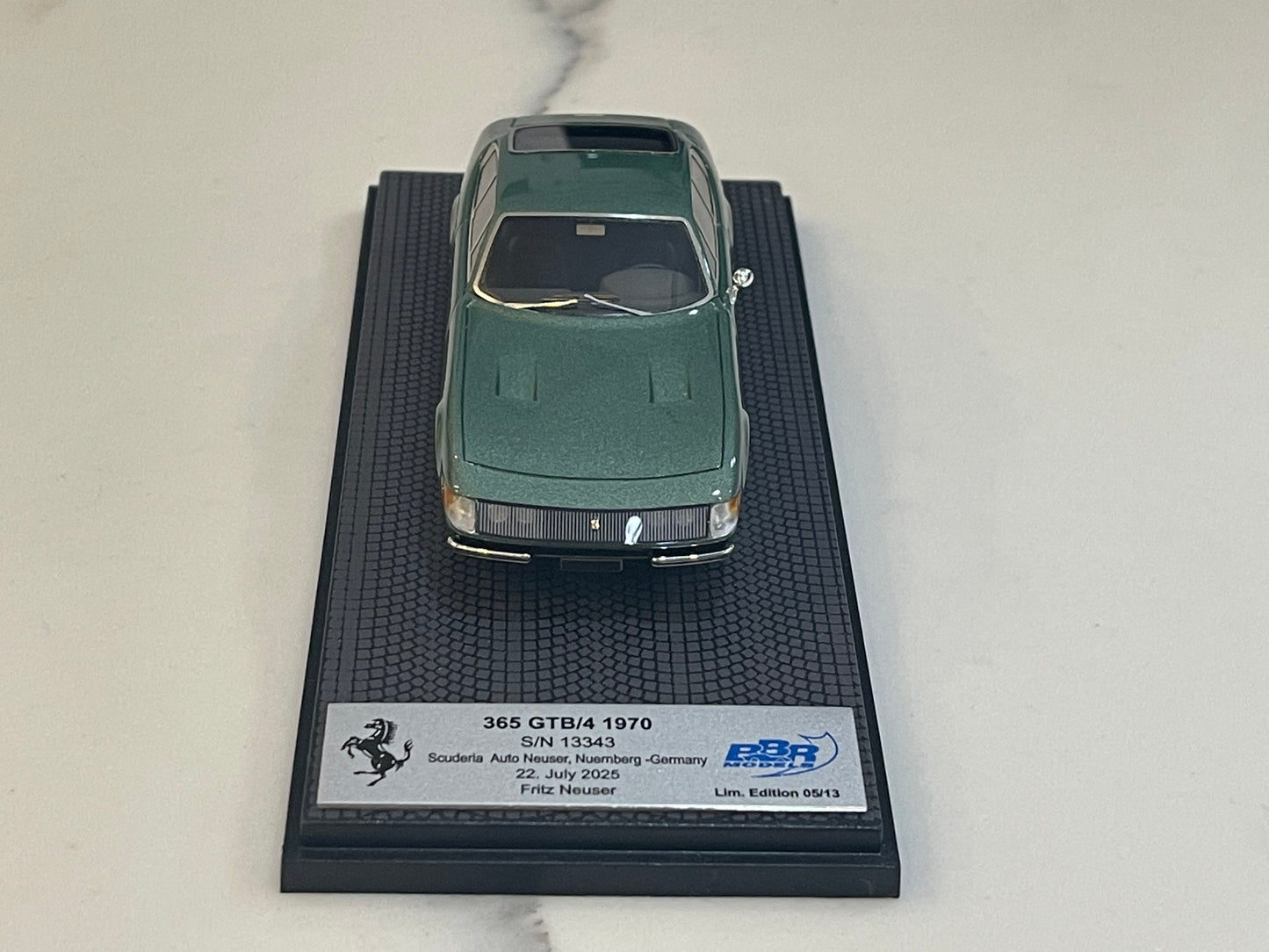 BBR 1/43 Ferrari 365 GTB4 Plexi S/N 13343 1970 Verde Medio BBRCAR98C