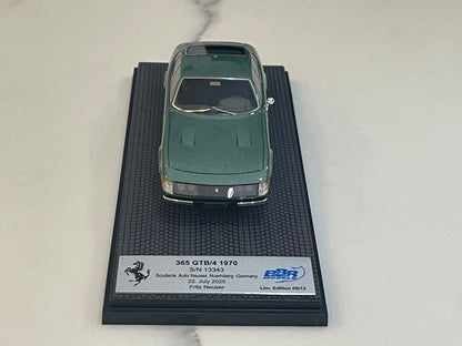 BBR 1/43 Ferrari 365 GTB4 Plexi S/N 13343 1970 Verde Medio BBRCAR98C