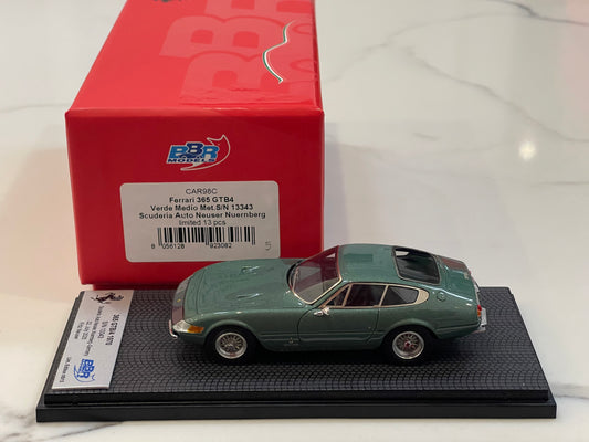 BBR 1/43 Ferrari 365 GTB4 Plexi S/N 13343 1970 Verde Medio BBRCAR98C