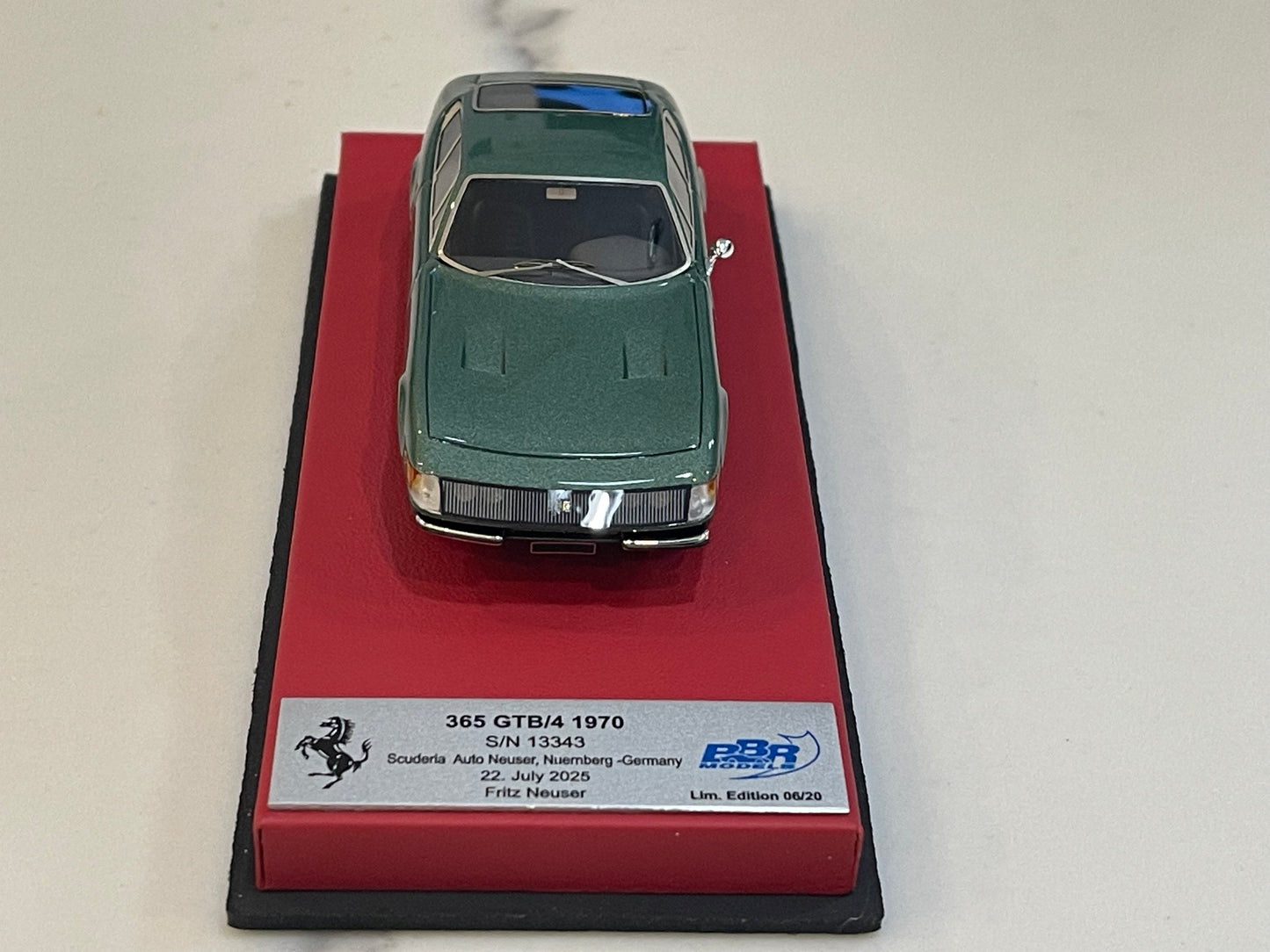 BBR 1/43 Ferrari 365 GTB4 Plexi S/N 13343 1970 Verde Medio BBRCAR98CLB