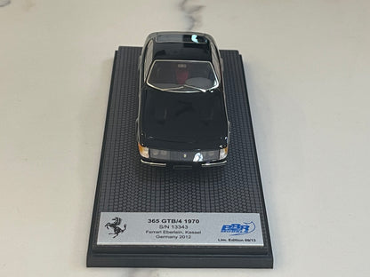 BBR 1/43 Ferrari 365 GTB4 Plexi S/N 13343 1970 Black BBRCAR98D