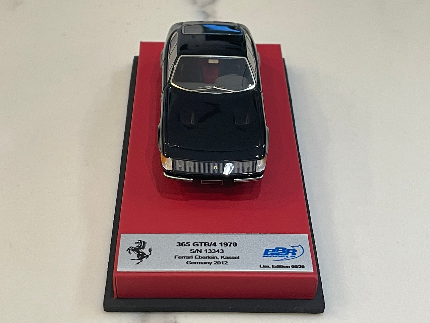 BBR 1/43 Ferrari 365 GTB4 Plexi S/N 13343 1970 Black BBRCAR98DLB