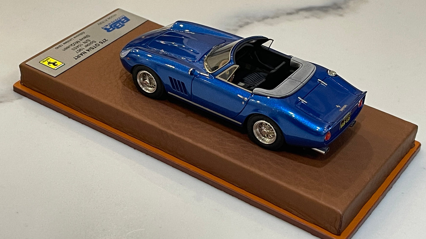 BBR 1/43 Ferrari 275 GTS/4 NART Steve McQueen 1967 Blue BBRCS015