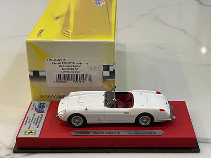 BBR 1/43 Ferrari 250 GT PH Cabriolet Series I 0735GT 1957 White FMCJTM2015