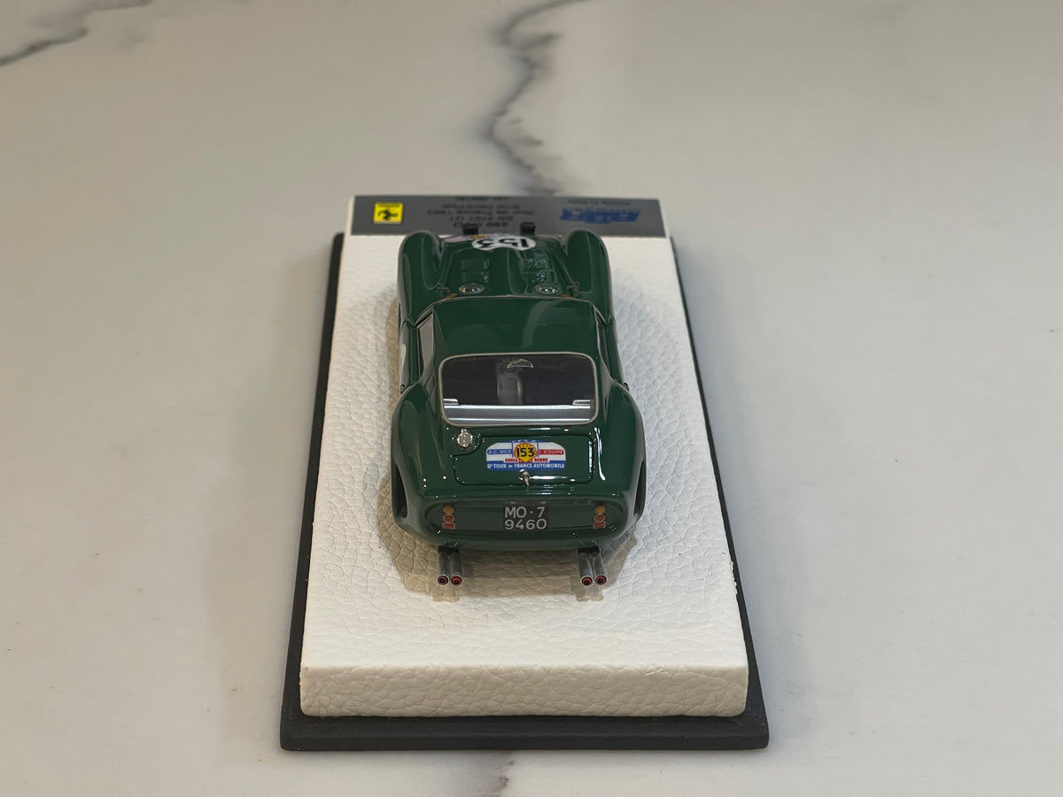 BBR 1/43 Ferrari 250 GTO 3767GT Tour de France 1962 Dark Green No. 153 BBRGTO02