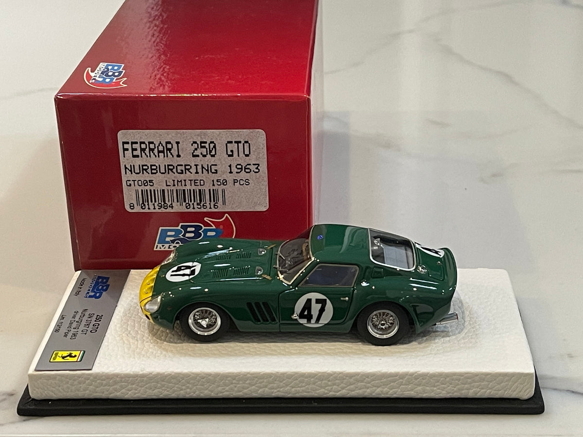 BBR 1/43 Ferrari 250 GTO 3767GT 1000KM Nurburgring 1963 Dark Green No. 47 BBRGTO05