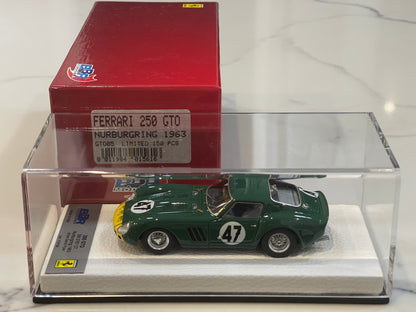 BBR 1/43 Ferrari 250 GTO 3767GT 1000KM Nurburgring 1963 Dark Green No. 47 BBRGTO05