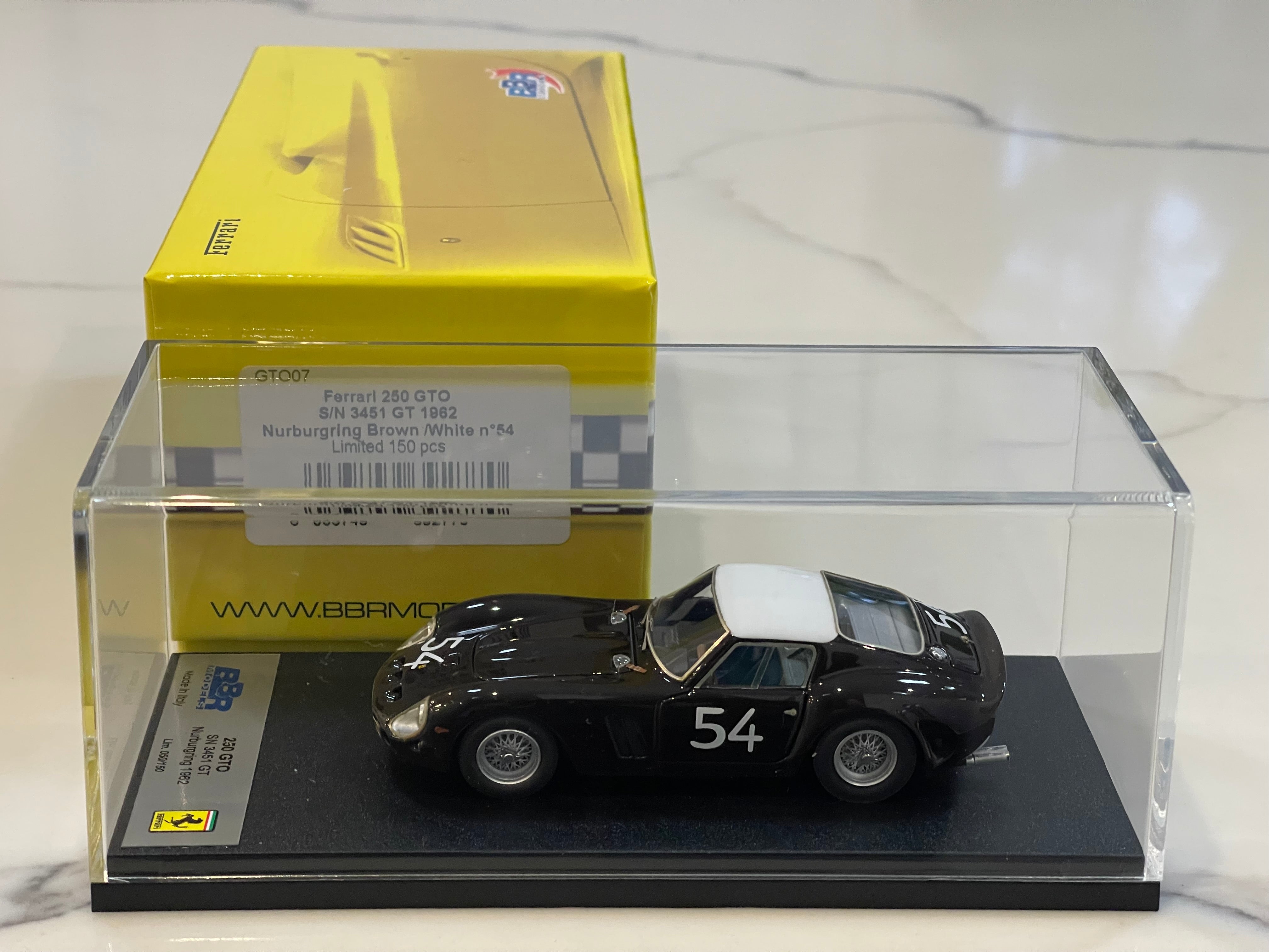 BBR 1/43 Ferrari 250 GTO 3541GT Nurburgring 1962 Brown/White BBRGTO07