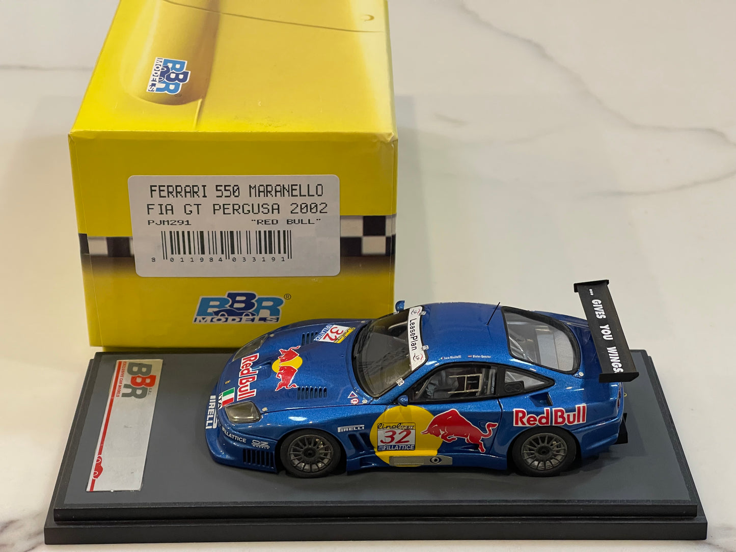 BBR 1/43 Ferrari 550 Maranello FIA GT Pergusa 2002 Blue No. 32 PJM291
