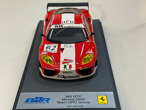 BBR 1/43 Ferrari 360 GTC GT Monza 2004 Red No. 62 PJM336