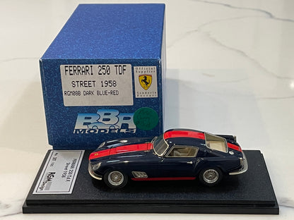 BBR 1/43 Ferrari 250 TDF Street 1958 Dark Blue/Red BBRRGM08B