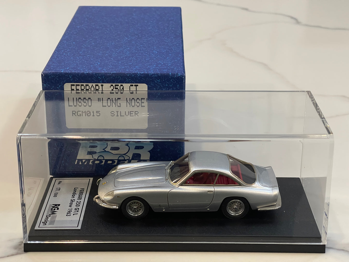 BBR 1/43 Ferrari 250 GT Lusso Long Nose 1963 Silver RGM15