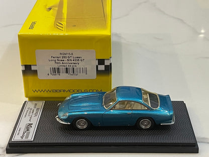 BBR 1/43 Ferrari 250 GT Lusso Long Nose 4335GT 1963 Met. Light Blue RGM15-8