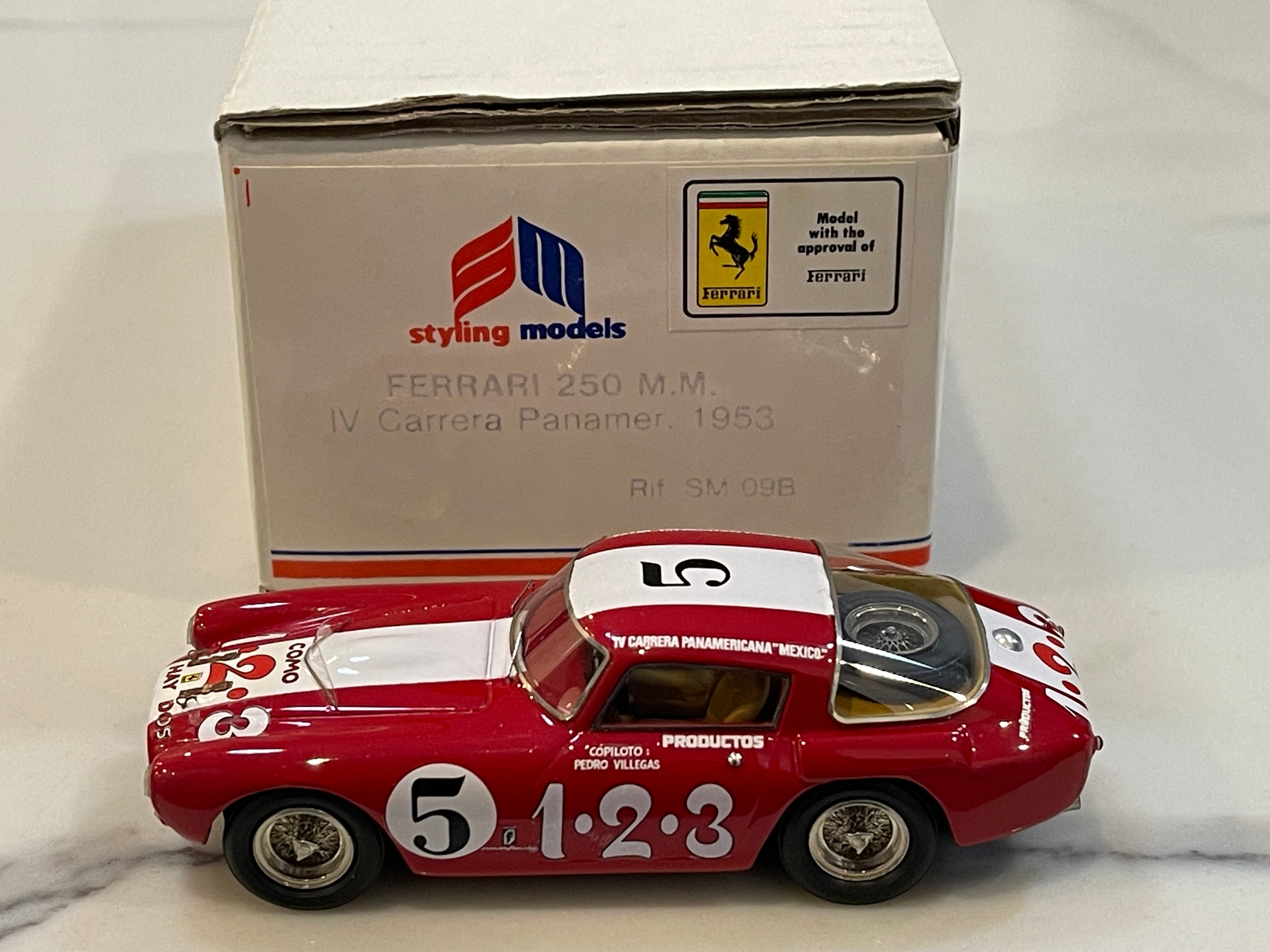 BBR 1/43 Ferrari 250 MM IV Carrera Panamericana 1953 Red/White No. 5 SM09B