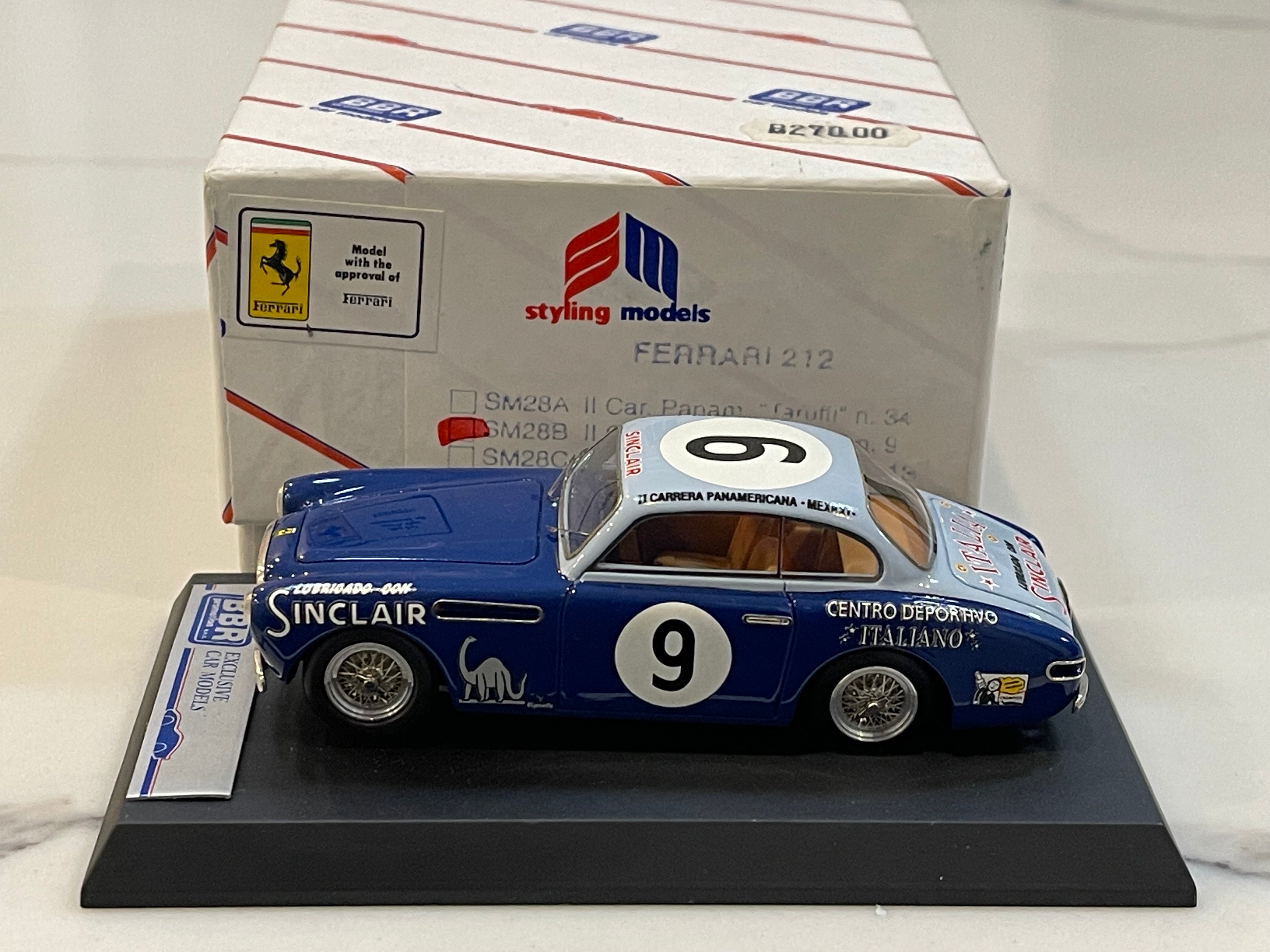 BBR 1/43 Ferrari 212 Inter II Carrera Panamericana 1952 Blue/Lt. Blue No. 9 SM28B