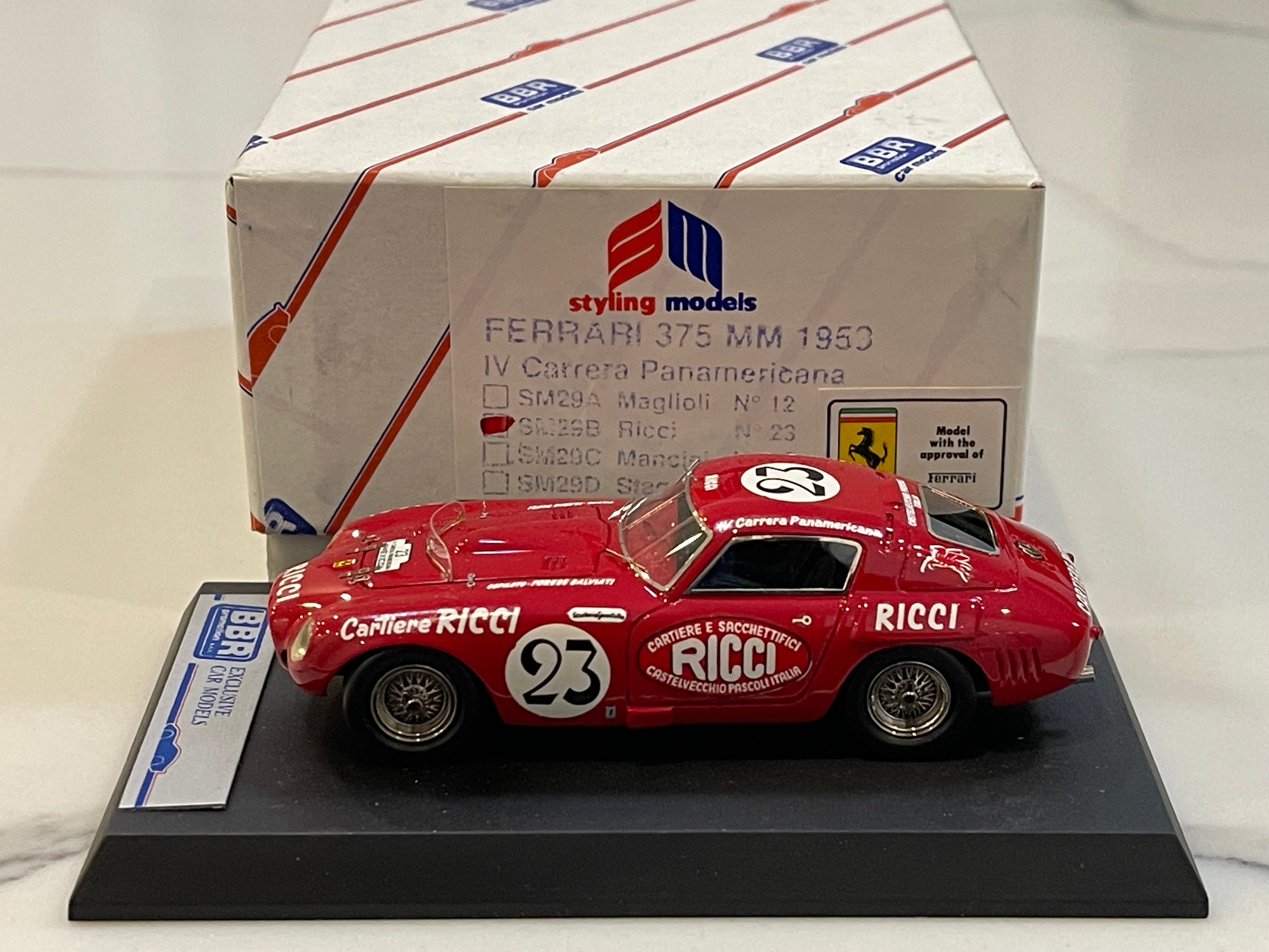 BBR 1/43 Ferrari 375 MM Carrera IV Panamericana 1953 Red No. 23 SM29B