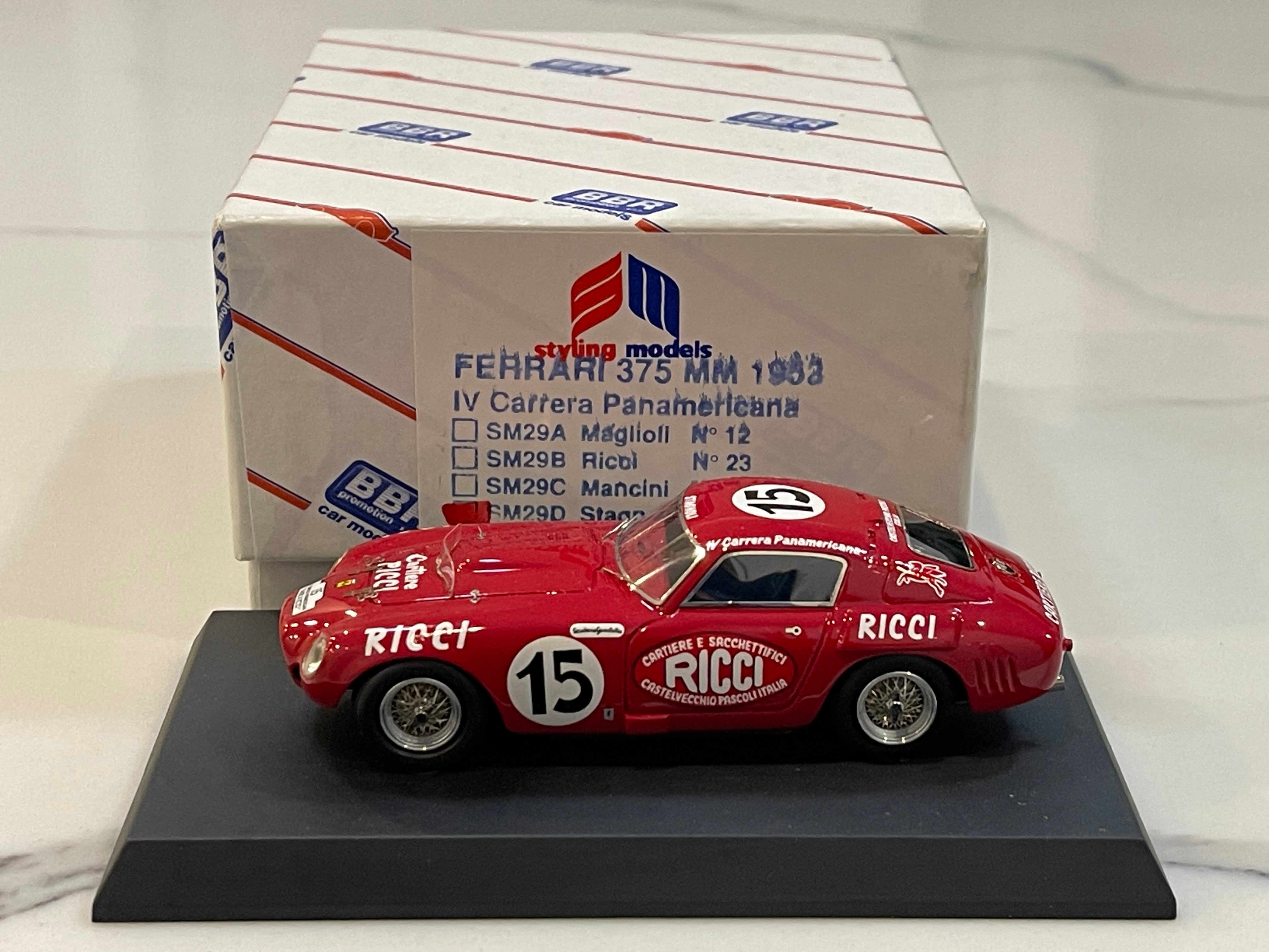 BBR 1/43 Ferrari 375 MM Carrera IV Panamericana 1953 Red No. 15 SM29D