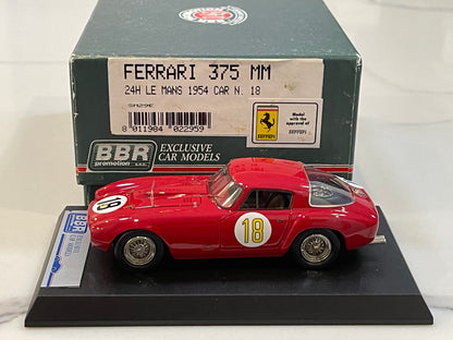 BBR 1/43 Ferrari 375 MM 24 Hours Le Mans 1954 Red No. 18 SM29E