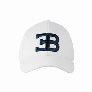 Bugatti Collection EB White Hat - Embroidered Blue Logo