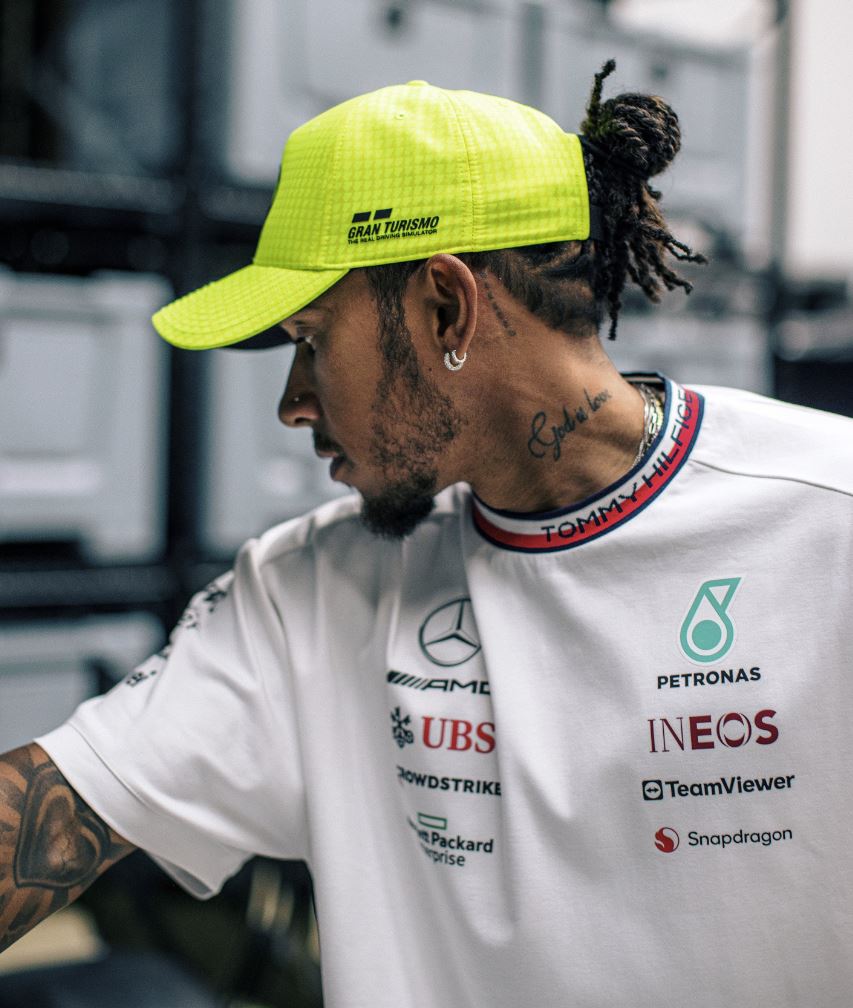 Mercedes AMG Petronas F1 KIDS Lewis Hamilton Canada GP Hat Neon Yellow