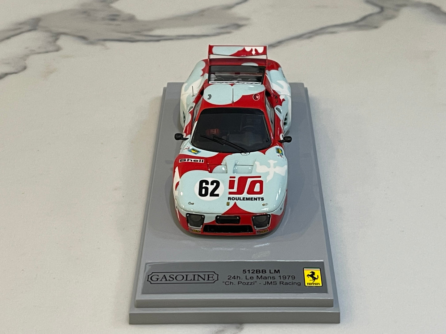 Gasoline 1/43 Ferrari 512 BBLM 24 Hours Le Mans 1979 White/Red No. 62 GAS10034