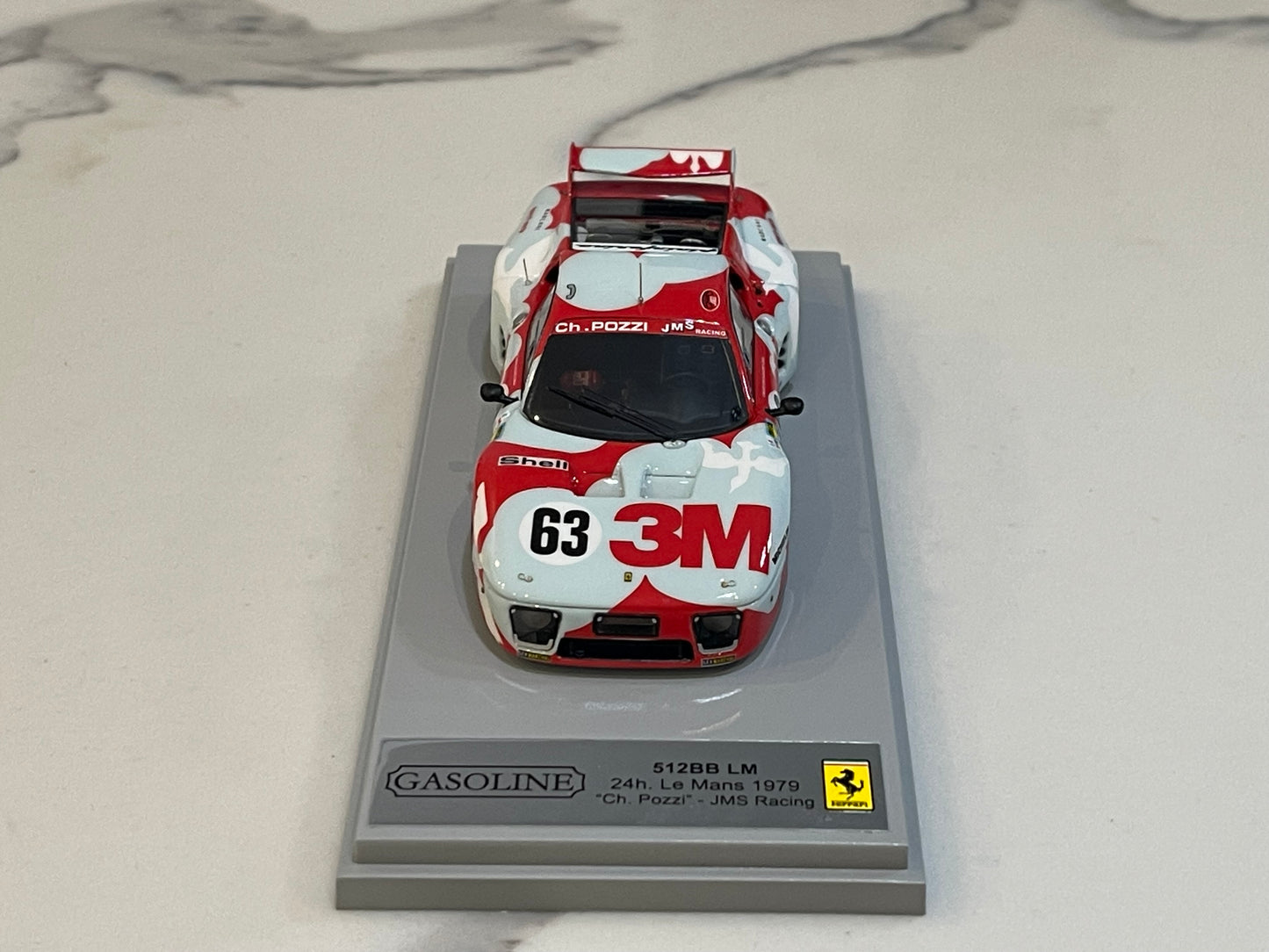 Gasoline 1/43 Ferrari 512 BBLM 24 Hours Le Mans 1979 White/Red No. 63 GAS10034B