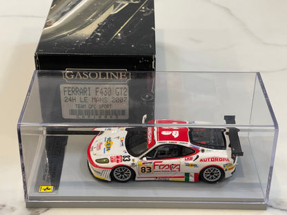 Gasoline 1/43 Ferrari F430 GT2 24 Hours Le Mans 2007 White No. 83 GAS10083