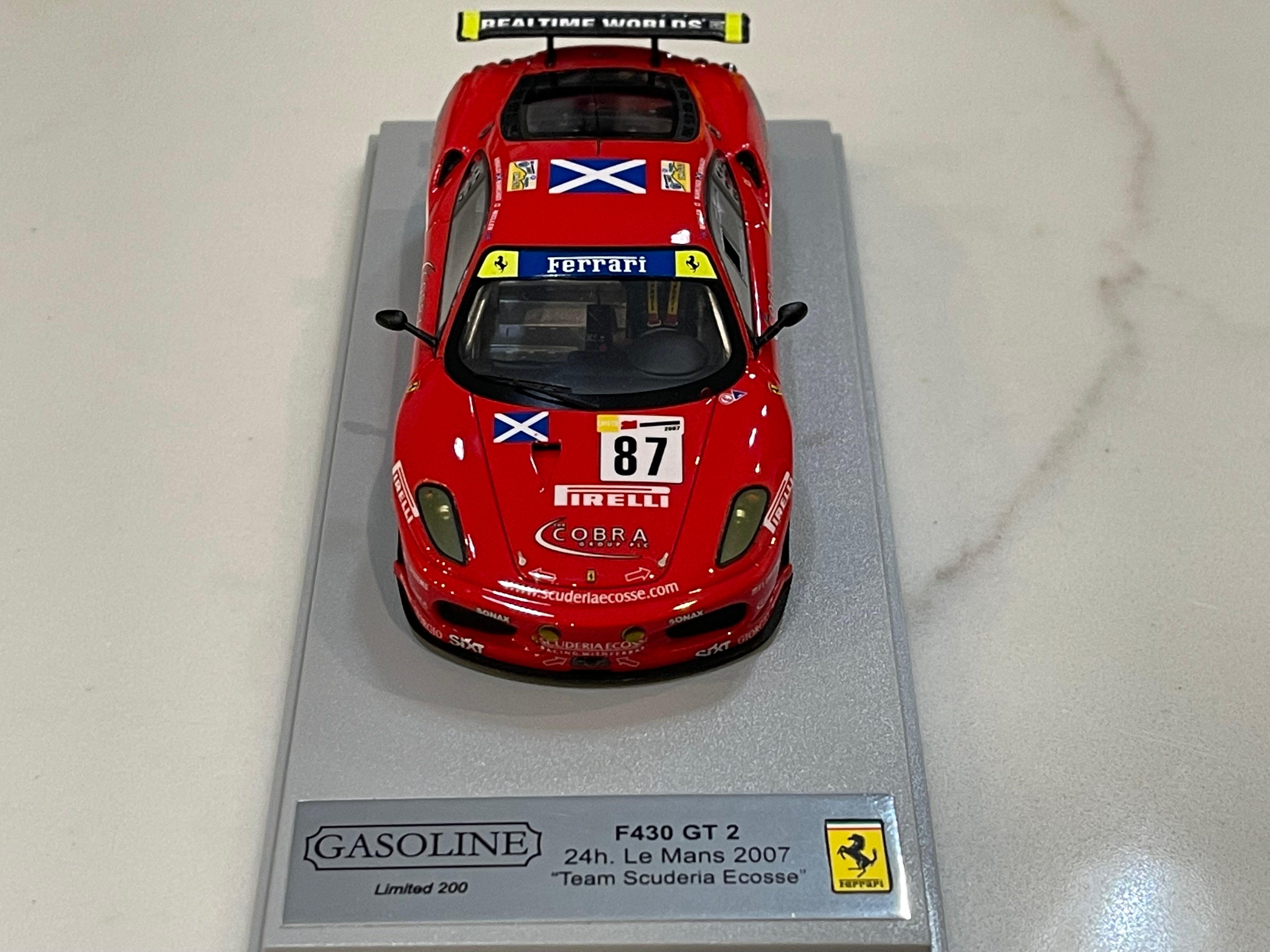 Gasoline 1/43 Ferrari F430 GT2 24 Hours Le Mans 2007 Red No. 87 