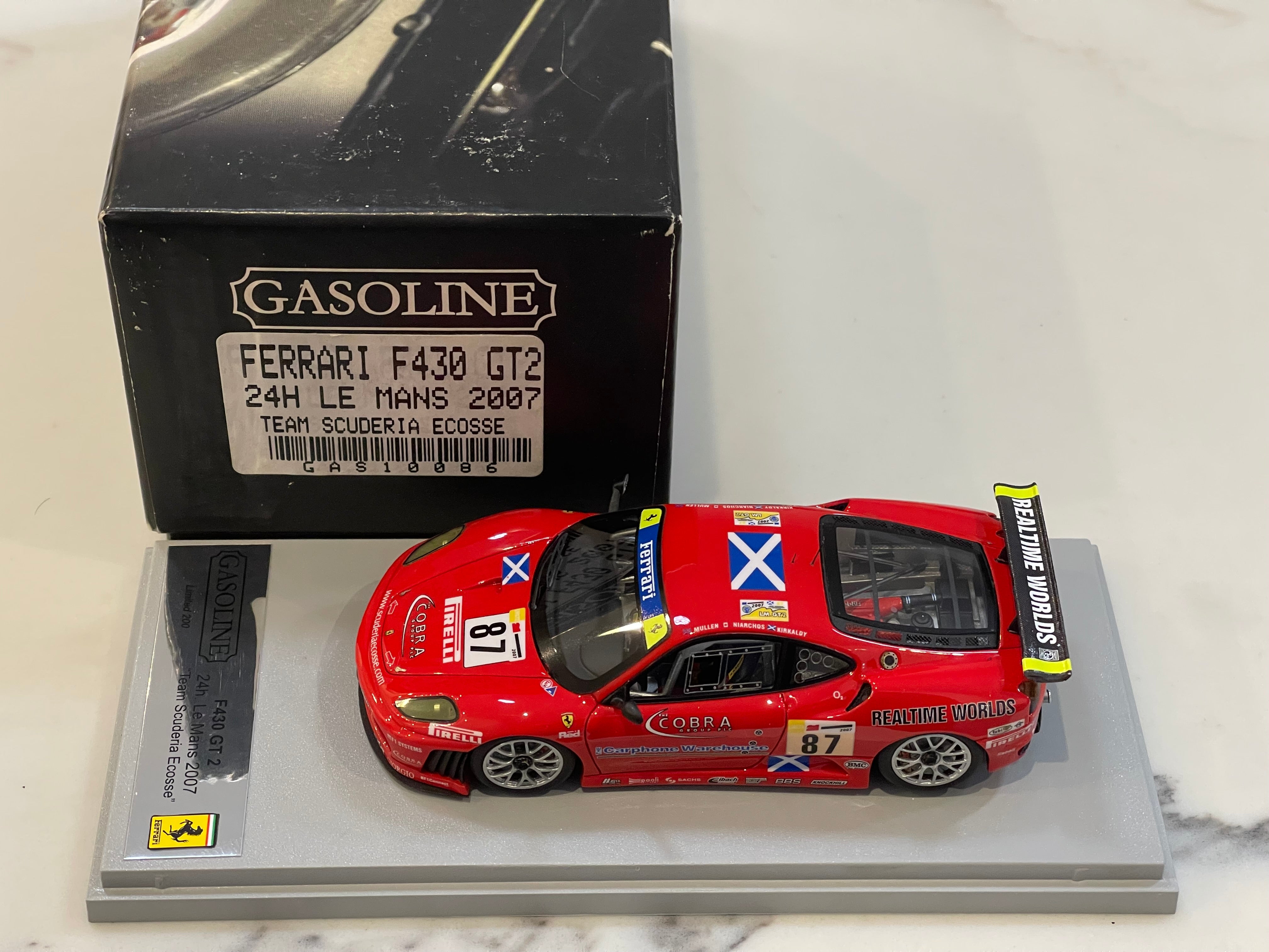 Gasoline 1/43 Ferrari F430 GT2 24 Hours Le Mans 2007 Red No. 87 GAS10086