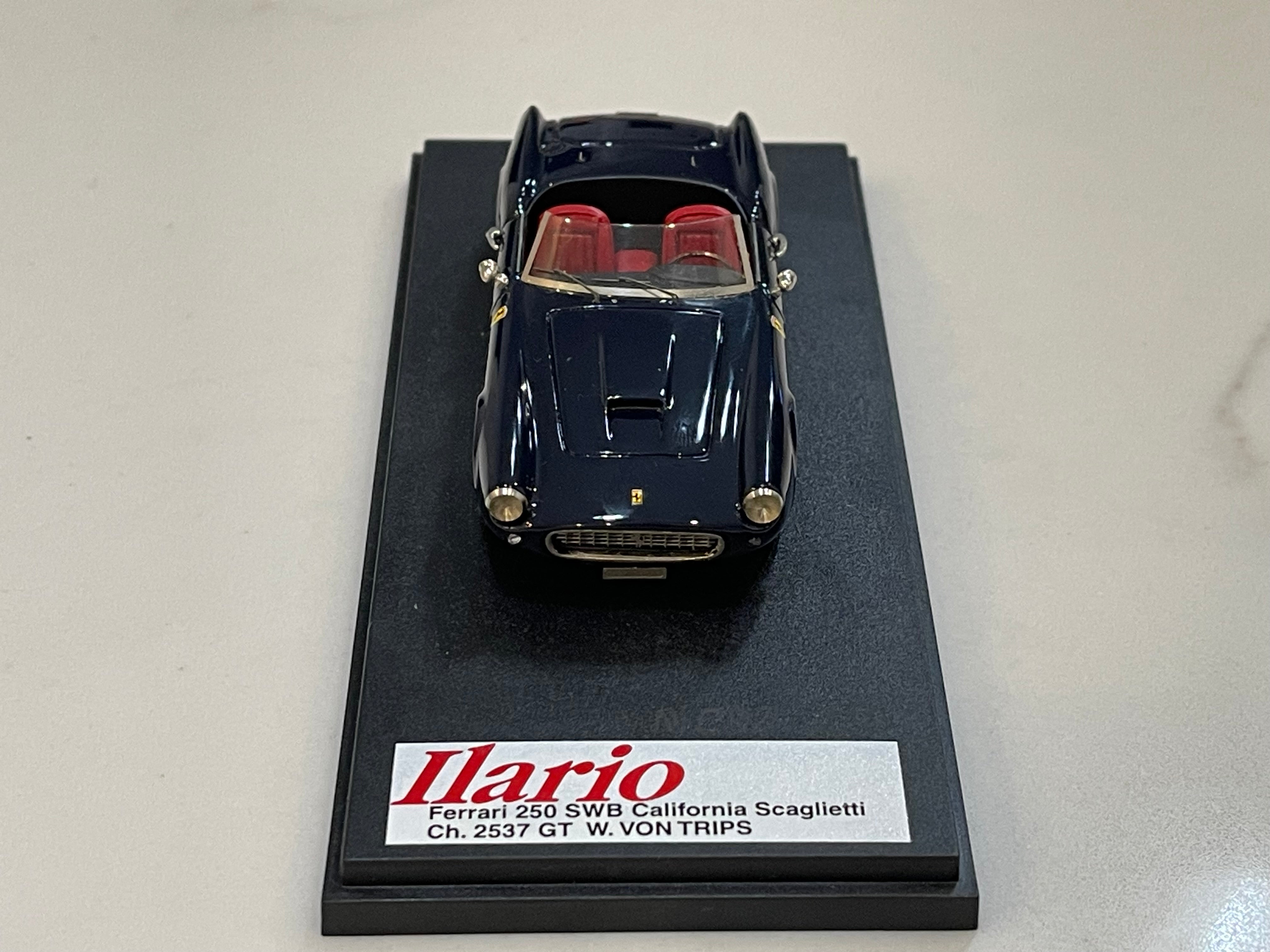 Ilario 1/43 Ferrari 250 GT SWB California 2537GT Wolfgang Von Trips 1961 Dark Blue IL43005