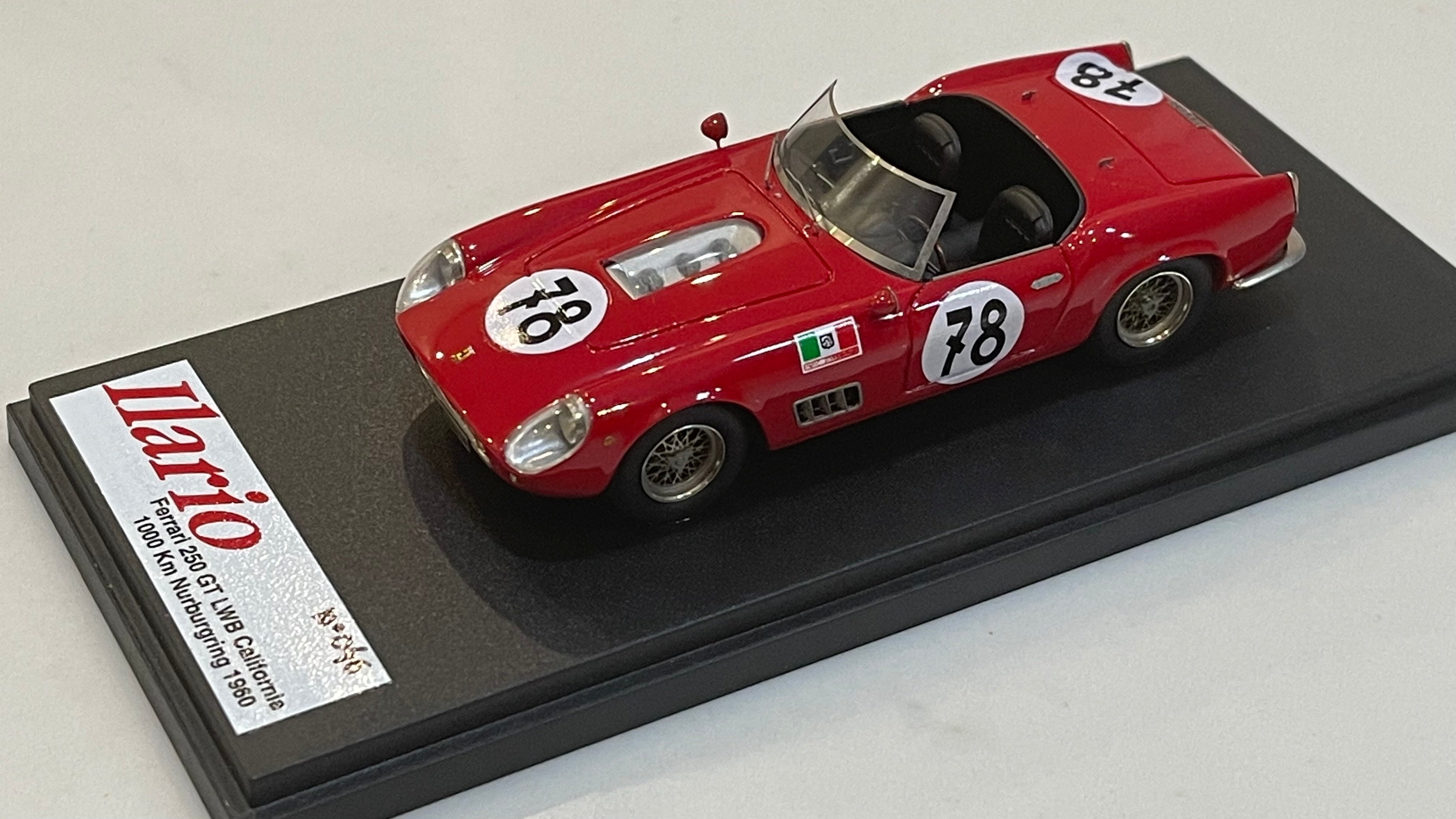 Ilario 1/43 Ferrari 250 GT LWB California Nurburgring 1960 Red No 