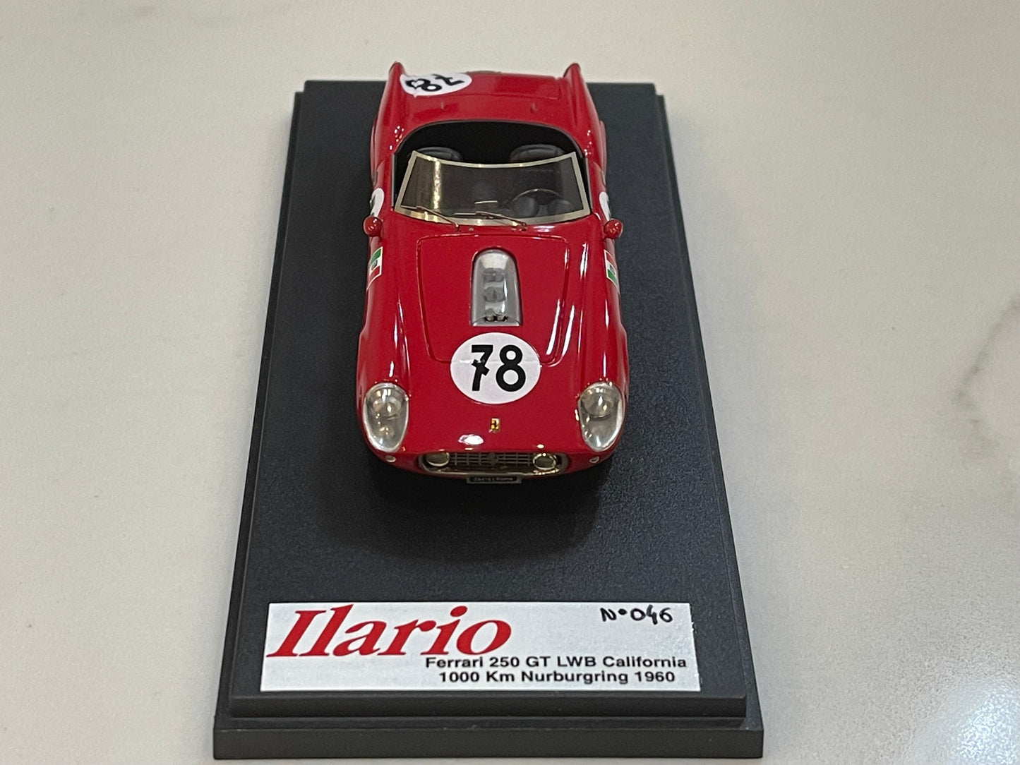 Ilario 1/43 Ferrari 250 GT LWB California Nurburgring 1960 Red No. 78 IL43010C