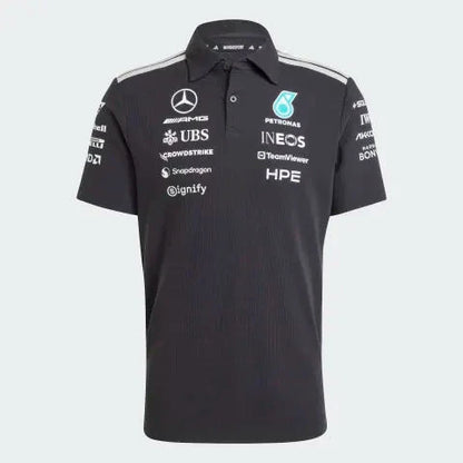 Mercedes AMG Petronas F1 2026 Men's Team Polo Shirt Black