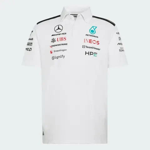 Mercedes AMG Petronas F1 2026 Men's Team Polo Shirt White