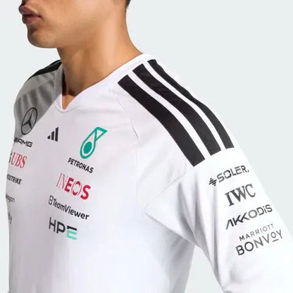 Mercedes AMG Petronas F1 2026 Men's Team Long Sleeve T-Shirt White