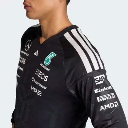 Mercedes AMG Petronas F1 2026 Men's Team Long Sleeve T-Shirt Black