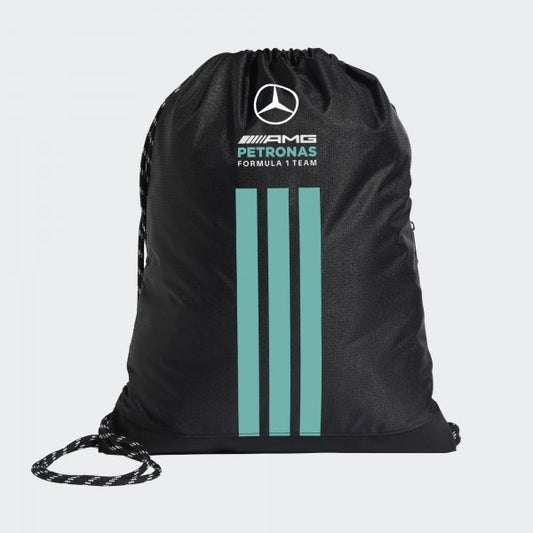Mercedes AMG Petronas F1 DNA 3 Stripes Gym Sack Black