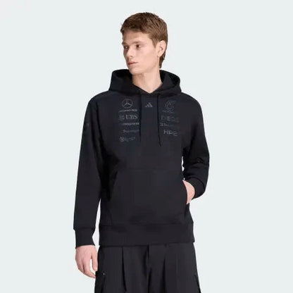 Mercedes AMG Petronas F1 2026 Men's Team Night Collection Hoodd Sweatshirt Black