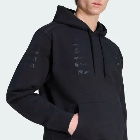 Mercedes AMG Petronas F1 2026 Men's Team Night Collection Hoodd Sweatshirt Black