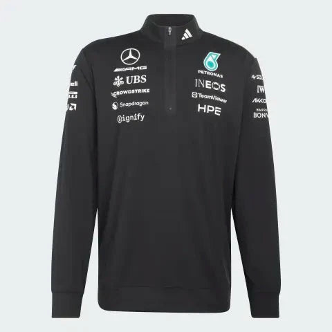 Mercedes AMG Petronas F1 2026 Men's Team 1/4 Zip Sweatshirt Black