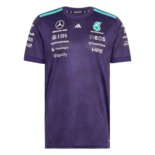 Mercedes AMG Petronas F1 2026 Men's Special Edition Singapore Driver T-Shirt Violet