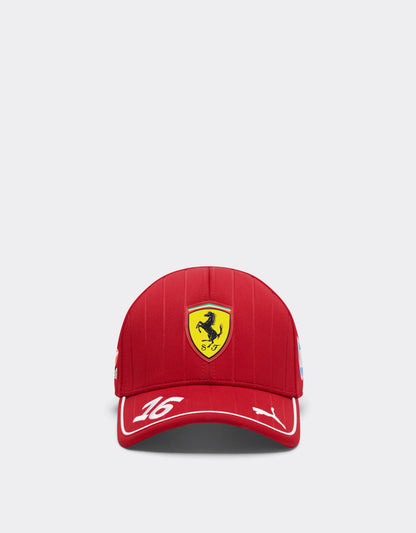 Scuderia Ferrari F1 2025 Charles Leclerc Team Driver Red Hat Dark Red