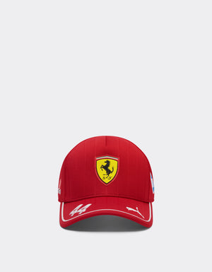 Scuderia Ferrari F1 2025 Lewis Hamilton Team Driver Hat Dark Red
