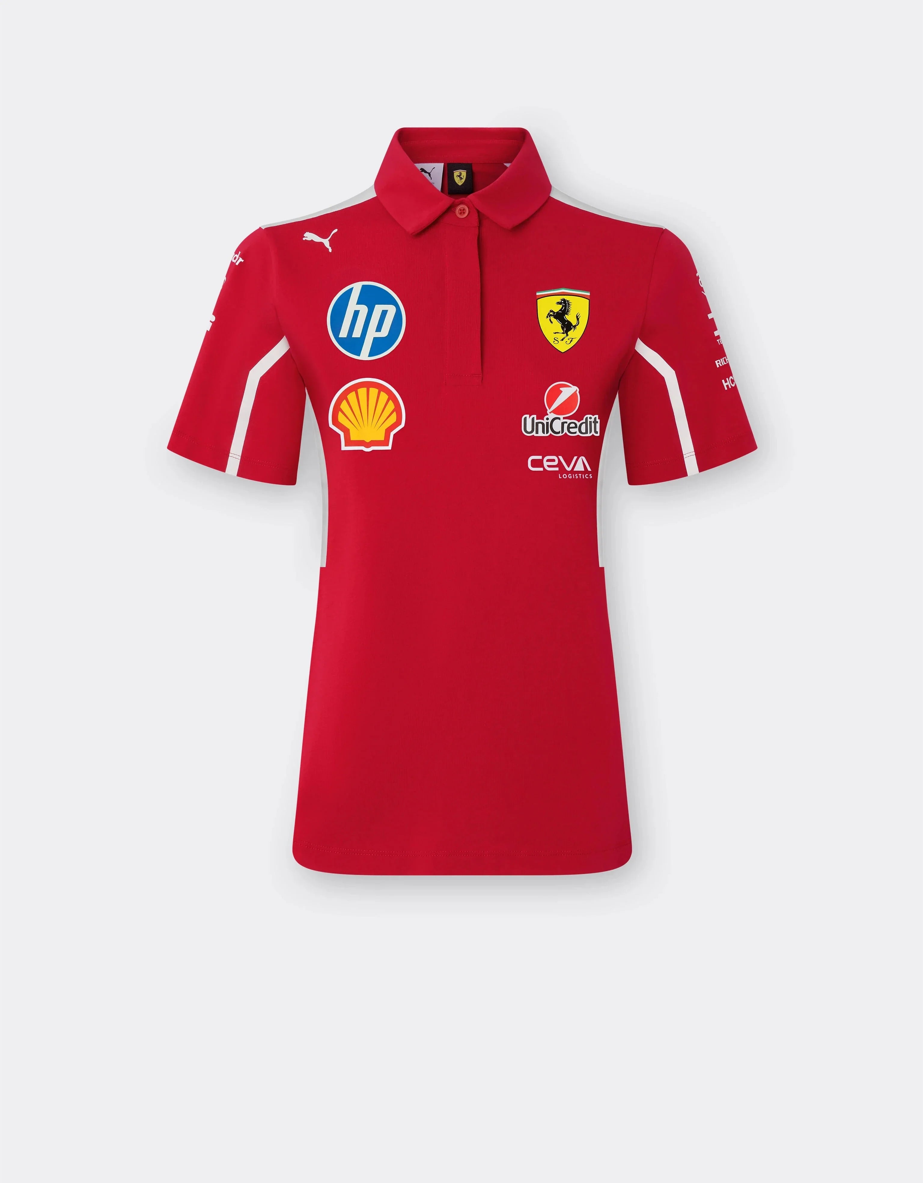 Scuderia Ferrari F1 2025 Women's Team Polo Shirt Dark Red