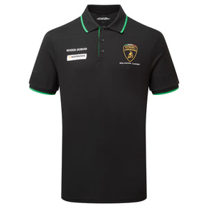 Lamborghini Squadra Corse 2023 Men's Team Polo Shirt Black