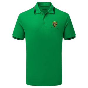 Lamborghini Squadra Corse Men's Travel Polo Shirt Green