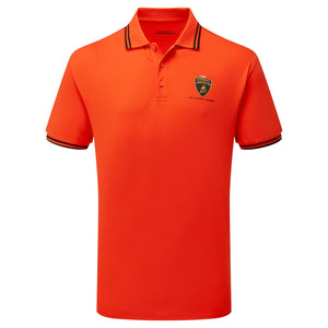 Lamborghini Squadra Corse Men's Travel Polo Shirt Orange